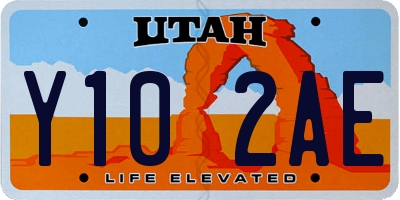 UT license plate Y102AE