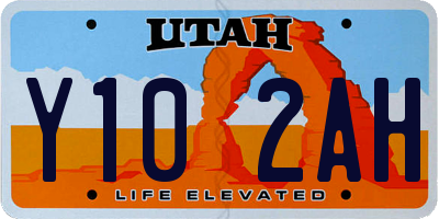 UT license plate Y102AH