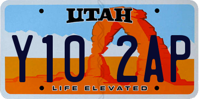 UT license plate Y102AP