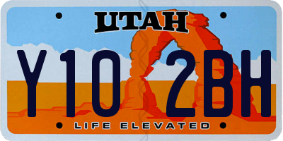 UT license plate Y102BH