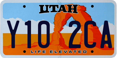 UT license plate Y102CA