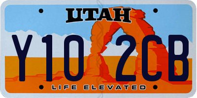 UT license plate Y102CB