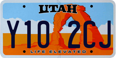 UT license plate Y102CJ
