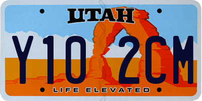 UT license plate Y102CM