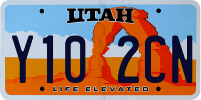 UT license plate Y102CN