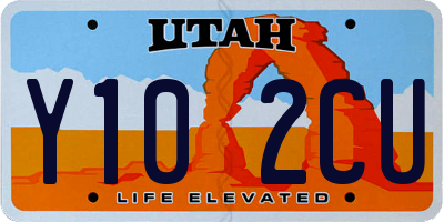 UT license plate Y102CU