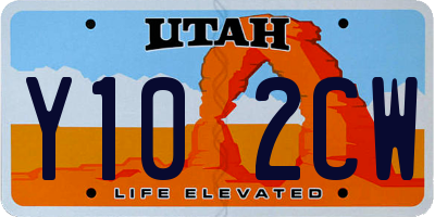 UT license plate Y102CW