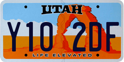 UT license plate Y102DF