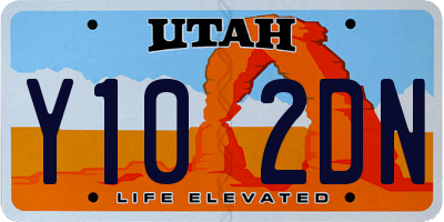 UT license plate Y102DN