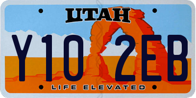 UT license plate Y102EB