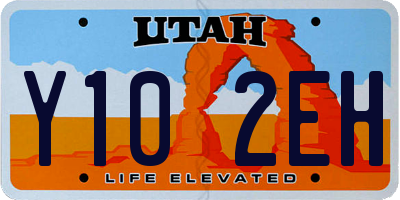 UT license plate Y102EH