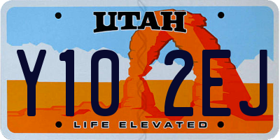 UT license plate Y102EJ
