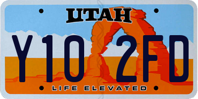 UT license plate Y102FD