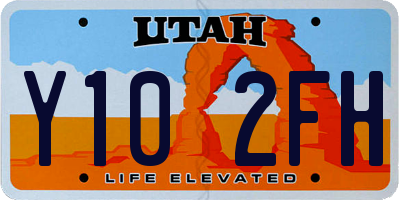 UT license plate Y102FH
