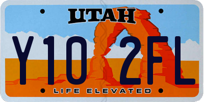 UT license plate Y102FL