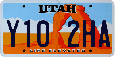 UT license plate Y102HA