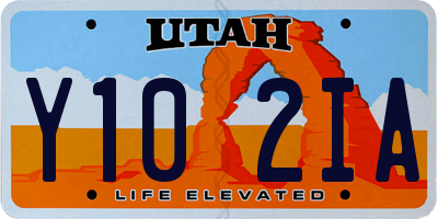 UT license plate Y102IA