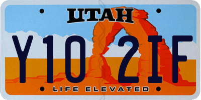 UT license plate Y102IF