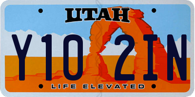 UT license plate Y102IN