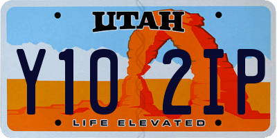 UT license plate Y102IP