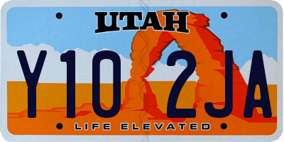 UT license plate Y102JA