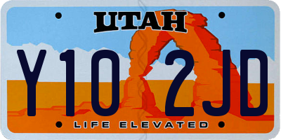 UT license plate Y102JD