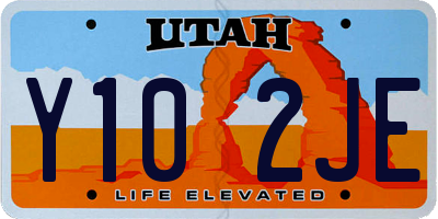 UT license plate Y102JE