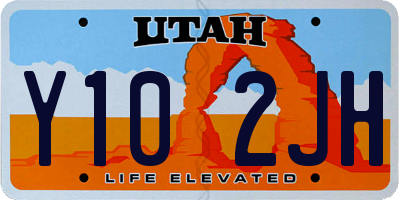 UT license plate Y102JH