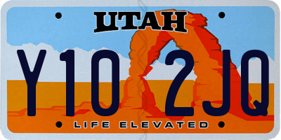 UT license plate Y102JQ