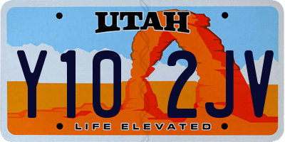 UT license plate Y102JV