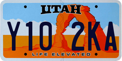 UT license plate Y102KA
