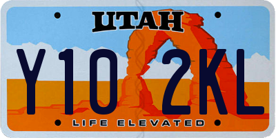 UT license plate Y102KL