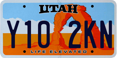 UT license plate Y102KN