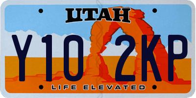 UT license plate Y102KP