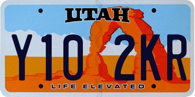 UT license plate Y102KR