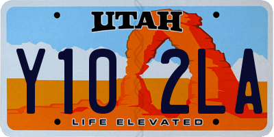 UT license plate Y102LA