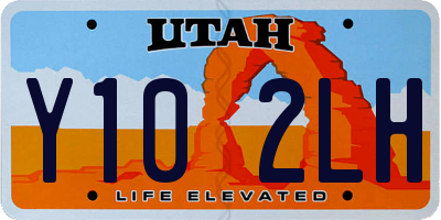 UT license plate Y102LH