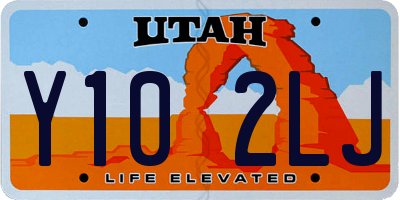 UT license plate Y102LJ