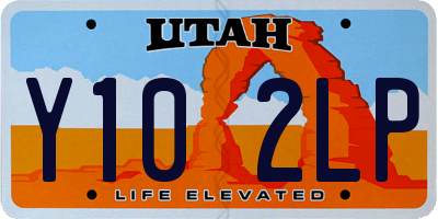UT license plate Y102LP