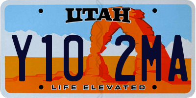 UT license plate Y102MA