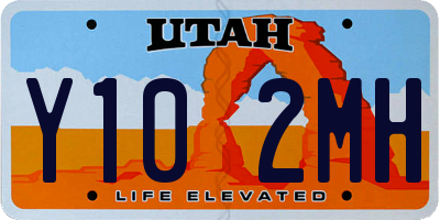 UT license plate Y102MH