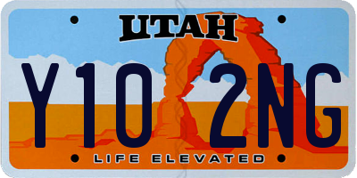UT license plate Y102NG
