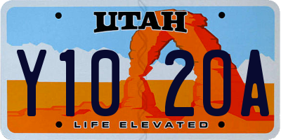 UT license plate Y102OA