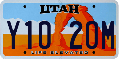 UT license plate Y102OM