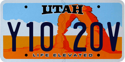 UT license plate Y102OV