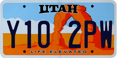 UT license plate Y102PW