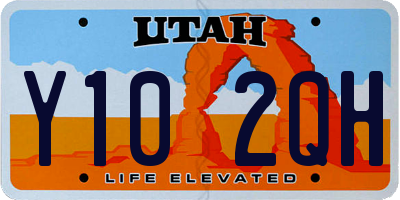 UT license plate Y102QH
