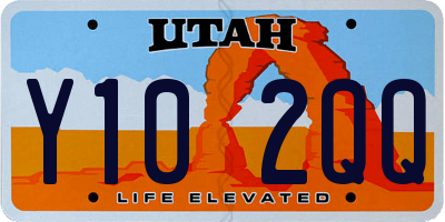 UT license plate Y102QQ