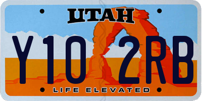 UT license plate Y102RB