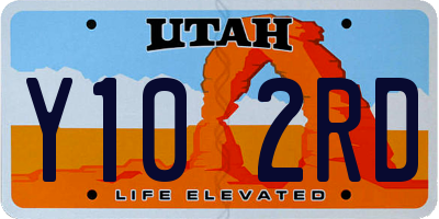 UT license plate Y102RD